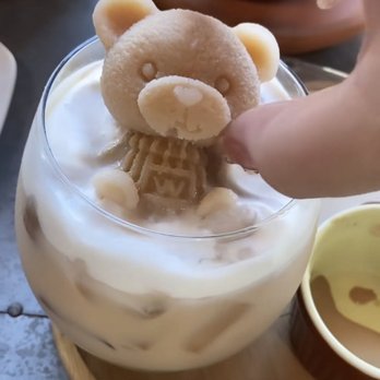 Hide Out Cafe - The boba bear was so cute!! - Cafes Near Me - Rowland Heights, California
