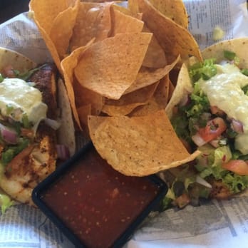 Copper Kettle - Fish Tacos.  Tilapia, slaw, pico de gallo, avocado creme - Burgers Near Me - Dubuque, Iowa