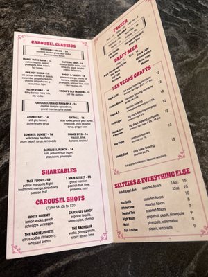 Menu photo 1 Carousel Bar Las Vegas, NV Menu photo 1 Carousel Bar Las Vegas, NV