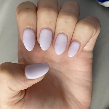 Daisy Nails - Lavender almond nails - Nail Salons Near Me - Carmel, Indiana