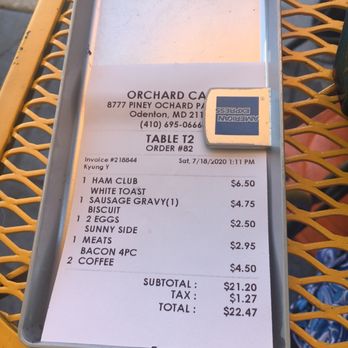 Orchard Cafe - This place is so inexpensive! Incredible deal! - Breakfast & Brunch Near Me - Odenton, Maryland Orchard Cafe - This place is so inexpensive! Incredible deal! - Breakfast & Brunch Near Me - Odenton, Maryland