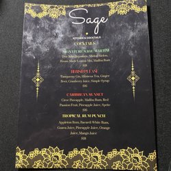 SAGE Kitchen & Cocktails - Cocktail menu