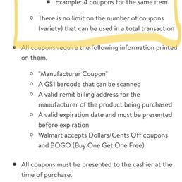 Walmart coupon policy directly from the website Walmart coupon policy directly from the website