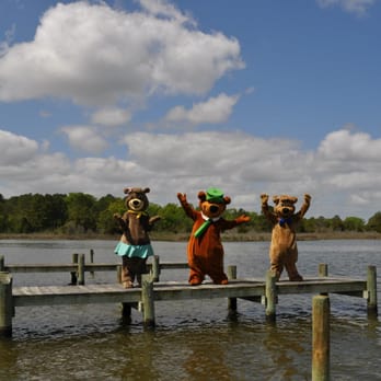 Yogi Bear's Jellystone Park - Yogi Bear, Boo Boo, and Cindy Bear on the pier - Campgrounds Near Me - Hayes, Virginia Yogi Bear's Jellystone Park - Yogi Bear, Boo Boo, and Cindy Bear on the pier - Campgrounds Near Me - Hayes, Virginia