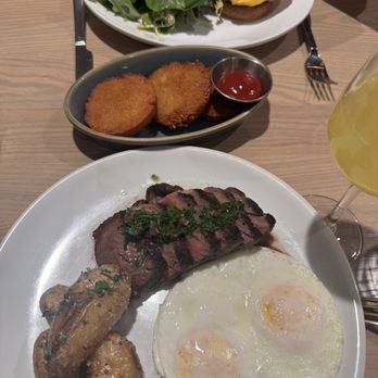 American Brass - Steak and eggs and breakfast sandwich - Seafood Near Me - Long Island City, New York American Brass - Steak and eggs and breakfast sandwich - Seafood Near Me - Long Island City, New York