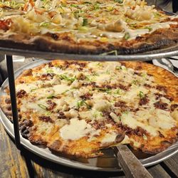 Crisp Flatbread - Lobster cream flatbread Scallop bacon flatbread