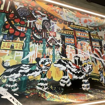 Panda Express - Mural in dining room - Chinese Near Me - Dorchester, Massachusetts