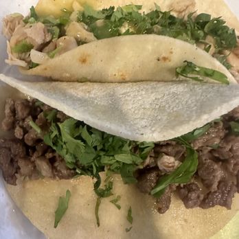 Lety’s Tacos - Asada taco & a chicken taco with cilantro and no onion per preference - Food Trucks Near Me Lety’s Tacos - Asada taco & a chicken taco with cilantro and no onion per preference - Food Trucks Near Me
