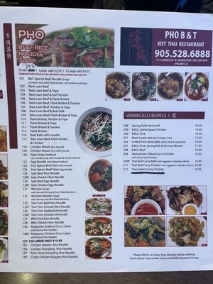 Menu photo 3 Pho B&T Viet Thai Restaurant Hamilton, ON Menu photo 3 Pho B&T Viet Thai Restaurant Hamilton, ON