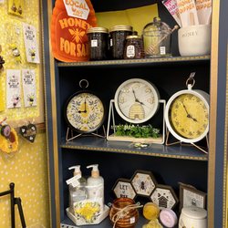 Craft Gallery - Local honey is a big seller and all the products made from honey. There are lots of complemtary serving containers lotions and cosmetic.