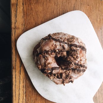 PVDonuts - Moose tracks donut. So fluffy. So chocolate peanut buttery! - Donuts Near Me - Providence, Rhode Island