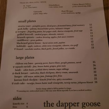 The Dapper Goose - Menu - New American Near Me - Buffalo, New York The Dapper Goose - Menu - New American Near Me - Buffalo, New York