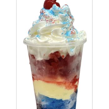 The Big Chill - a red, white, and blue dessert - Shaved Ice Near Me - Cedar Bluff, Alabama The Big Chill - a red, white, and blue dessert - Shaved Ice Near Me - Cedar Bluff, Alabama