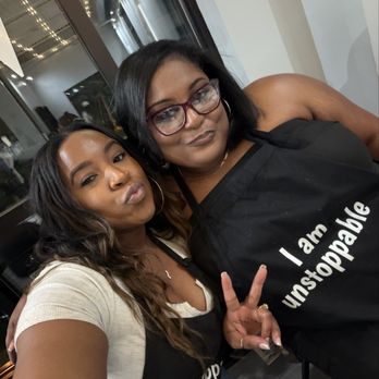 Wick & Sip Candle Lounge - Me and the beautiful birthday girl, Natalie! - Art Classes Near Me - Norfolk, Virginia