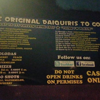 Daiquiris To Go - Suck me dry on deck - Beer, Wine & Spirits Near Me - Dallas, Texas