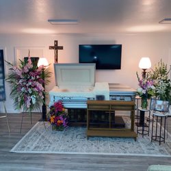 Arteaga Funeral Home - Silver Casket, Viewing Room