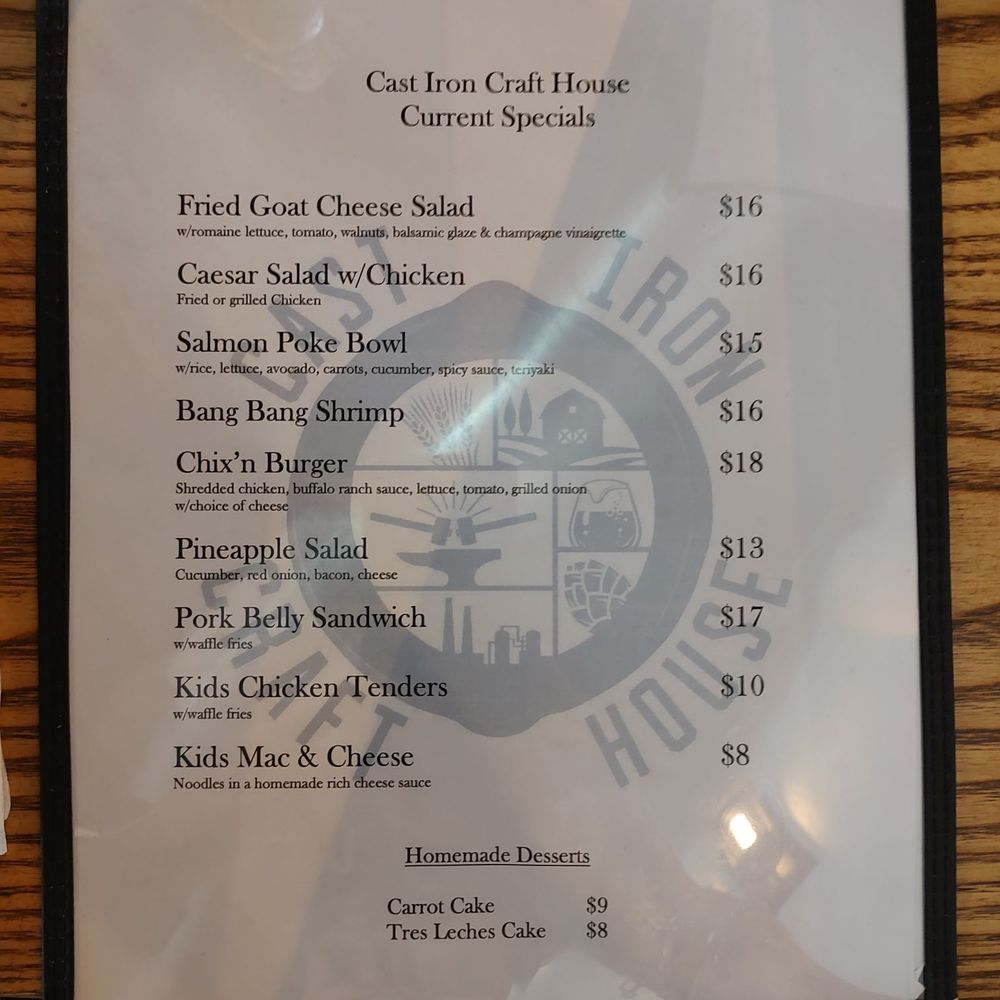 Cast Iron Craft House - Menu - Cocktail Bars Near Me - Warrenton, Virginia Cast Iron Craft House - Menu - Cocktail Bars Near Me - Warrenton, Virginia