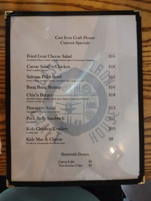 Menu photo 1 Cast Iron Craft House Warrenton, VA Menu photo 1 Cast Iron Craft House Warrenton, VA