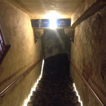 The Cellar Restaurant - The stairwell to the entrance - French Near Me - Fullerton, California