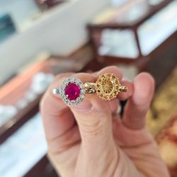 J Garett Jewelers - This stunning ruby and diamond ring is the perfect combination of fiery passion and luxurious craftsmanship.