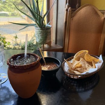 The Enchanted Castle - Cantarita from the cocktail menu and chips and salsa that comes out with the meal - delicious! - Mexican Near Me - Port Townsend, Washington The Enchanted Castle - Cantarita from the cocktail menu and chips and salsa that comes out with the meal - delicious! - Mexican Near Me - Port Townsend, Washington