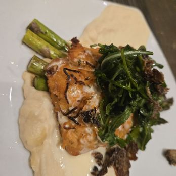 The Flipside Restaurant - Salmon for hubby - Southern Near Me - Rock Hill, South Carolina