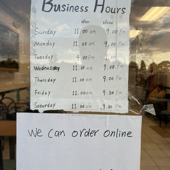 China Two - Business hours June 2024 - Chinese Near Me - Winston-Salem, North Carolina