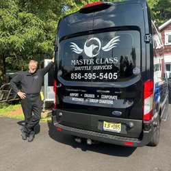 Master Class Shuttle Service - Yep that's me Next to our Big Boy Ford Transit Van We can hold up to 14 passengers