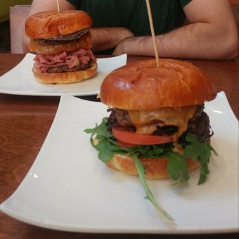 310 Eatery - The 405 burger in the back and the hurry curry burger in the front - Burgers Near Me - Albany, California 310 Eatery - The 405 burger in the back and the hurry curry burger in the front - Burgers Near Me - Albany, California