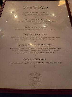 Menu photo 3 Bocca di Bacco New York, NY