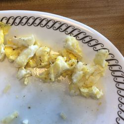 Waffle House - This is what I didn't eat from my order if "scrambled" eggs.