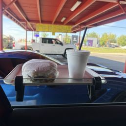 Burger and shake. Burger and shake.