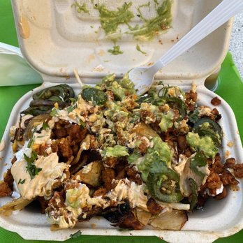 El Veganito - Vegan nachos with adobada. - Vegan Near Me - La Mesa, California El Veganito - Vegan nachos with adobada. - Vegan Near Me - La Mesa, California
