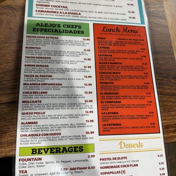 Alejos Mexican Grill & Bar - Menu - Cocktail Bars Near Me - Madill, Oklahoma
