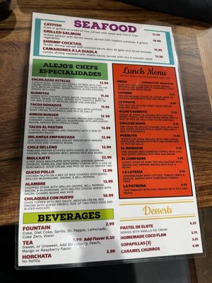 Menu photo 6 Alejos Mexican Grill & Bar Madill, OK