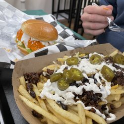 The Soulful Vegan - Loaded Fries and Buffalo Sandwich