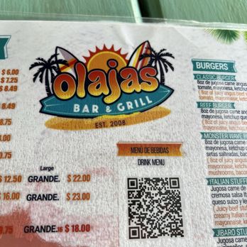 Olajas Bar & Grill - The menu at Olajas Bar and Grill in Aguada, PR - Seafood Near Me - Aguada, Puerto Rico Olajas Bar & Grill - The menu at Olajas Bar and Grill in Aguada, PR - Seafood Near Me - Aguada, Puerto Rico
