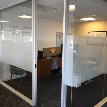 Face Window Tinting - White strip frost film across the office windows - Auto Glass Services Near Me Face Window Tinting - White strip frost film across the office windows - Auto Glass Services Near Me