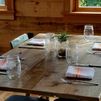 Riversbend - a table set with place settings - Pizza Near Me - Essex, Massachusetts