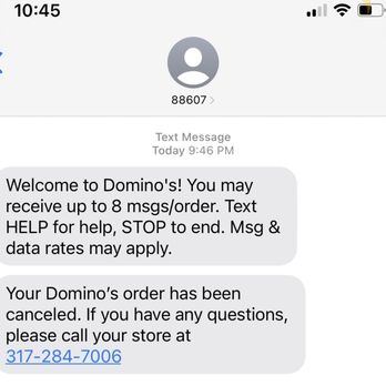 Domino's Pizza - After being told by customer service rep order will be delivered with 10 mins....Dominos Order Tracking service did not move off of Prep. - Pizza Near Me - Fishers, Indiana