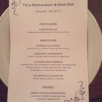 Teca Newtown Square - Our Prix fixe menu - Italian Near Me - Newtown Square, Pennsylvania Teca Newtown Square - Our Prix fixe menu - Italian Near Me - Newtown Square, Pennsylvania