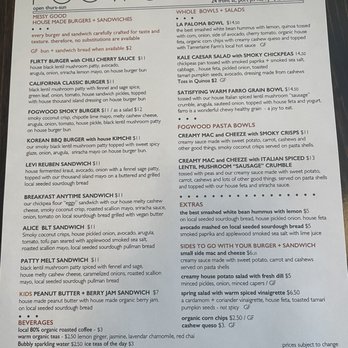 Fogwood & Fig - Menu - Vegetarian Near Me - Port Jervis, New York