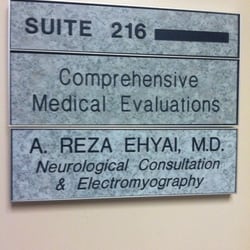 A Reza Ehyai, MD - Located on the 2nd floor within the same building as a really good and quick Quest Diagnostic Labratory.