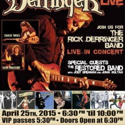 Maranatha Church of the Nazarene - The infamous Rick Derringer with his power trio play here last night (4/25/2015) and rocked it for the Rock of Ages.