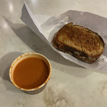 Beechers Handmade Cheese - Tomato soup and chicken sausage breakfast sandwich - Cheese Shops Near Me - SeaTac, Washington