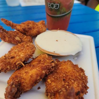 Seaside Cafe - Coconut shrimp with Pina Colada sauce - Pizza Near Me - Key West, Florida