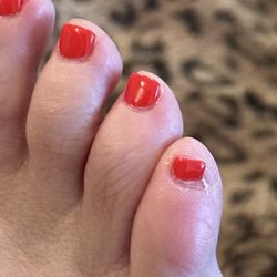 Tina's Nail Spa - Don't waste your money both pinky nails snag. This is less than 24 hrs ago!!!!