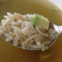 King Falafel - The sopa was a little salty, but lots of rice and a little avocado