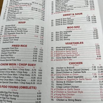 China Taste - The menu features sections for appetizers, soups, fried rice, chicken, vegetables, and side orders, with prices and portion sizes listed. - Chinese Near Me - Riverview, Florida