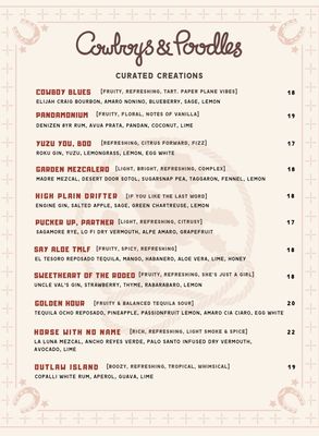 Menu photo 1 Cowboys and Poodles Costa Mesa, CA Menu photo 1 Cowboys and Poodles Costa Mesa, CA